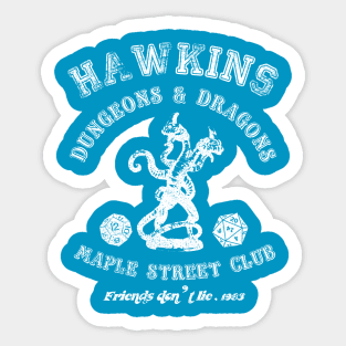 Hawkins D&D club Sticker